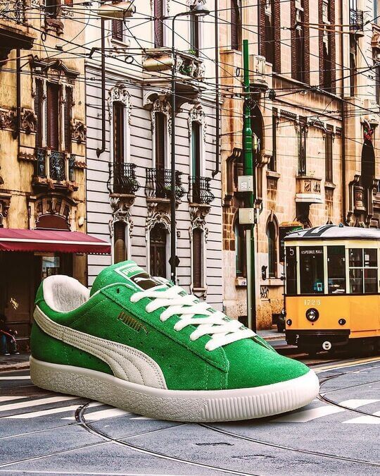 Suede sneakers