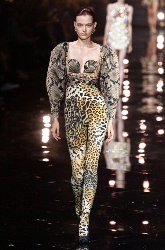 Snake print in Roberto Cavalli Spring-Summer 2023 collection