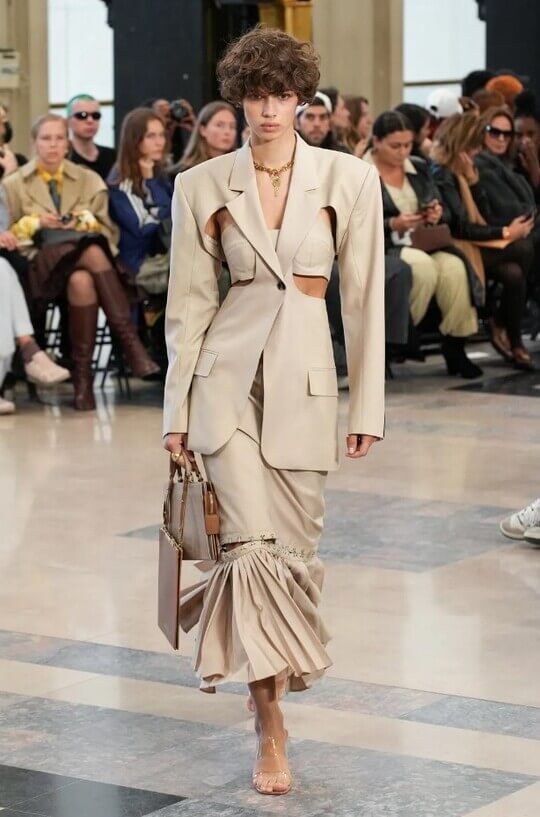Cutouts in the Rokh suit from the Spring/Summer 2023 collection