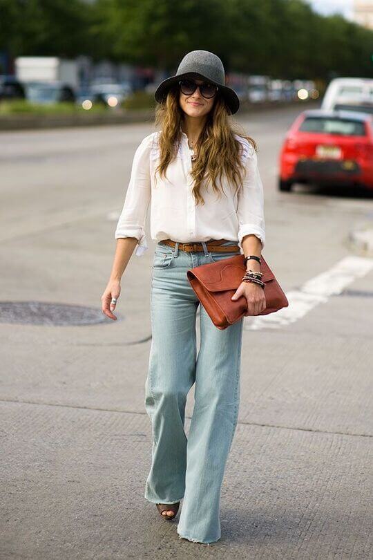 With white shirt