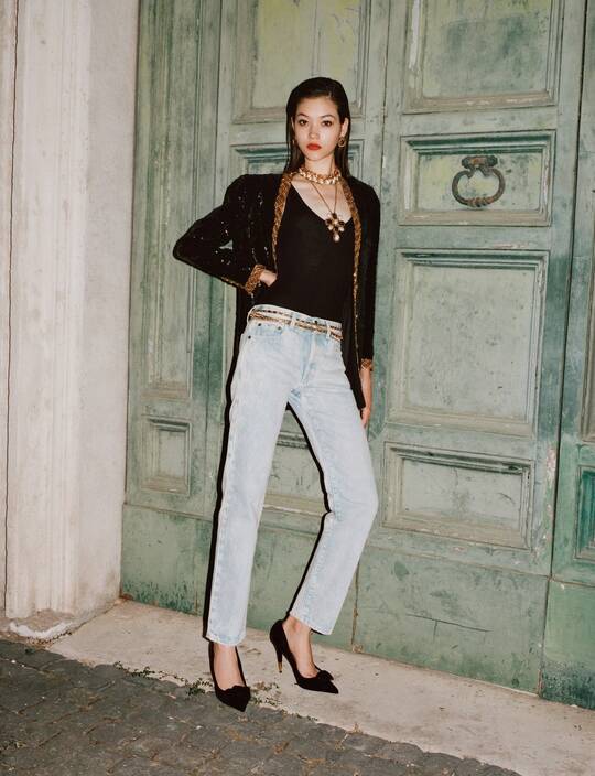 With a shiny top