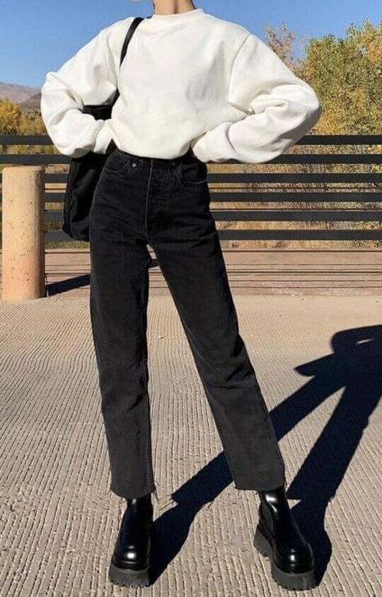 With boots