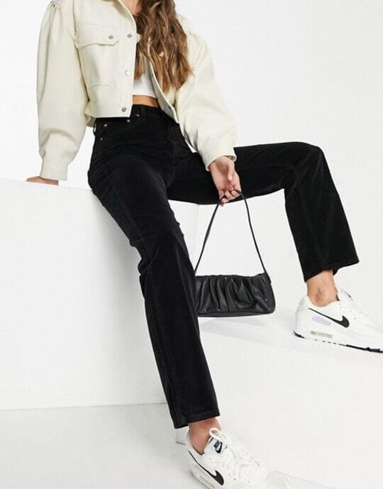 With crop top