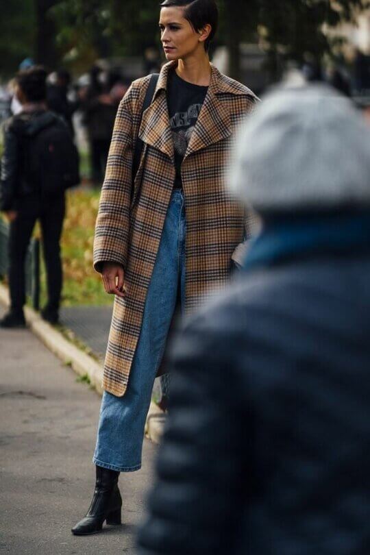 Jeans with coat