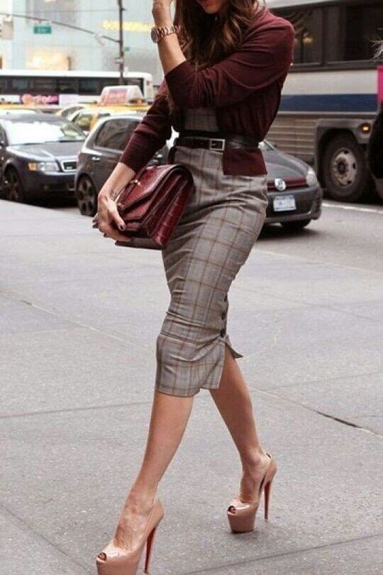 With skirt