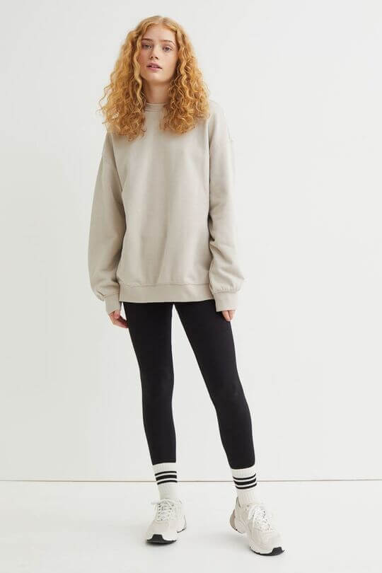 With sweater