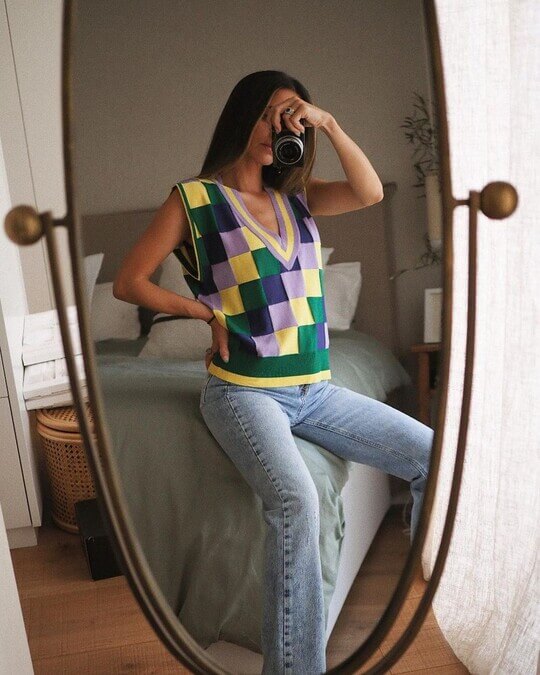 Vest with print