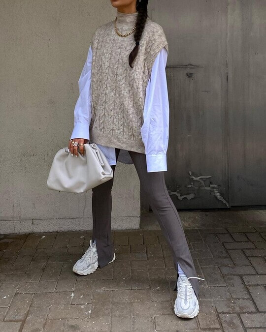 Vest with shirt