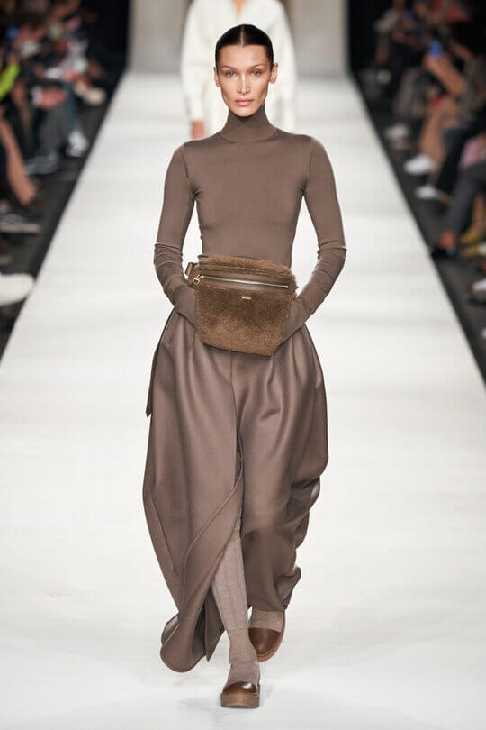 Bella Hadid in an outfit by Max Mara