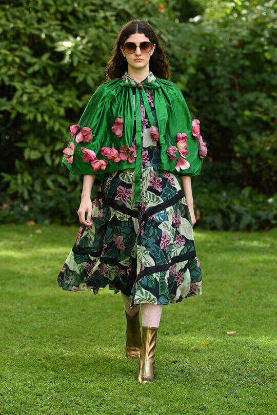 Dress with flowers by Bora Aksu 