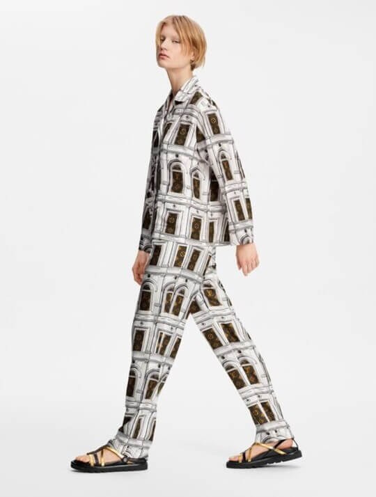 Pajama-style trousers