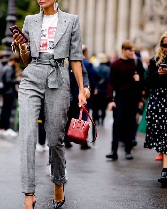 Business suit with T-shirt