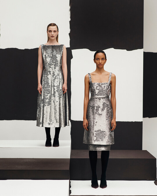 Dress with sequins London fashion week