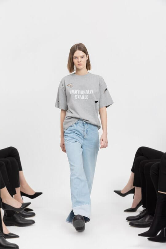 T-shirt with cuts, Lime