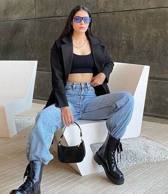 Short top with jacket