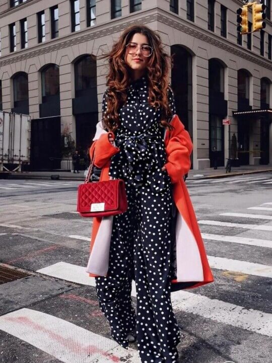 Polka dot suit