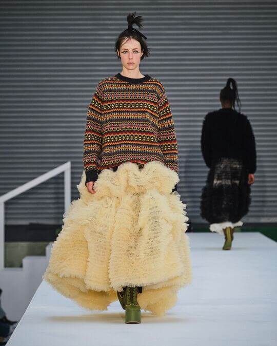 Molly Goddard fashion show at London