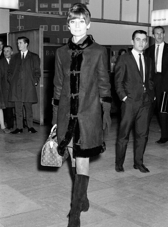 Audrey Hepburn with a Speedy bag