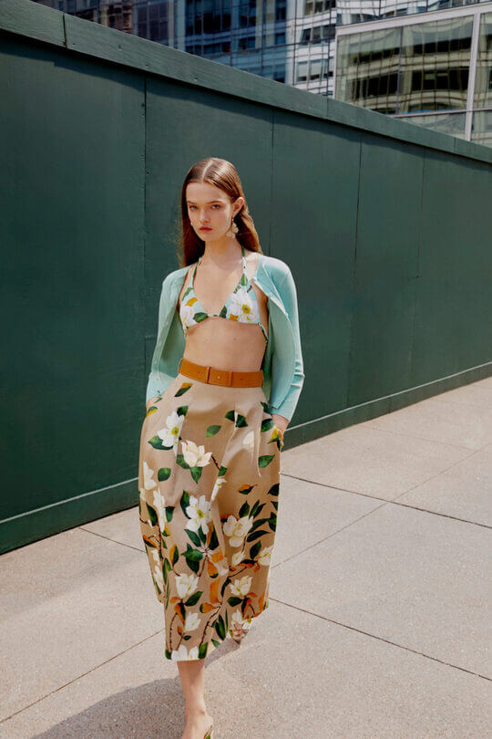 Dress with flowers by Oscar de la Renta 