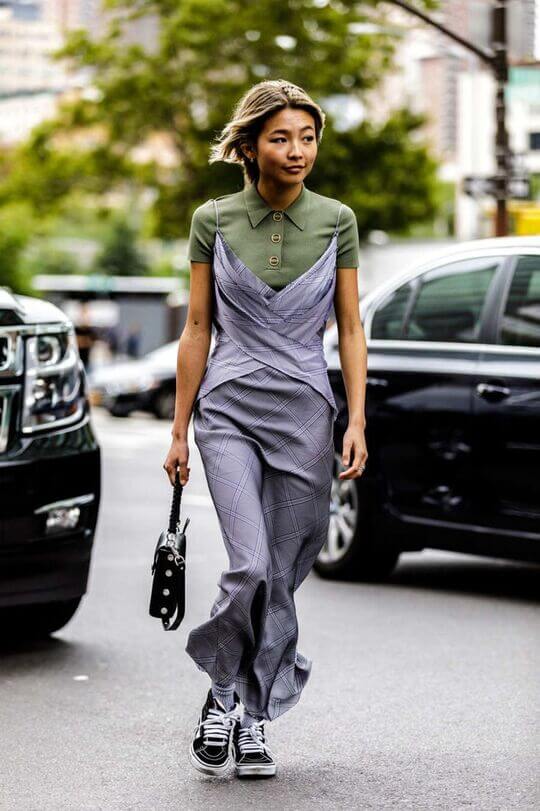 Dress with polo shirt