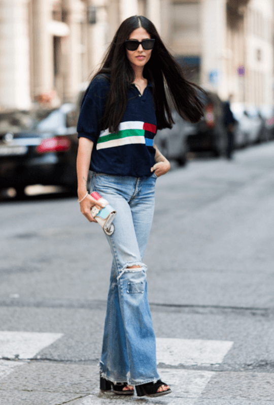 Polo shirt with jeans