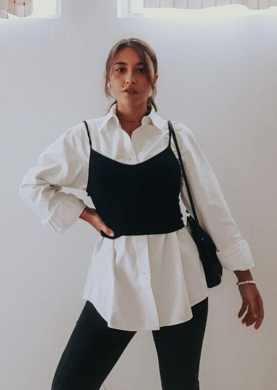 Shirt with top