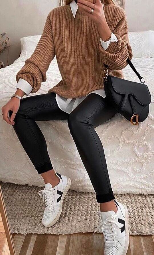 Shirt with pants and sweater