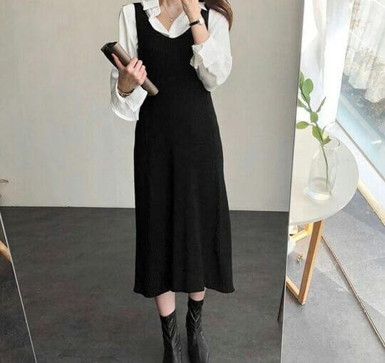 Shirt with dress
