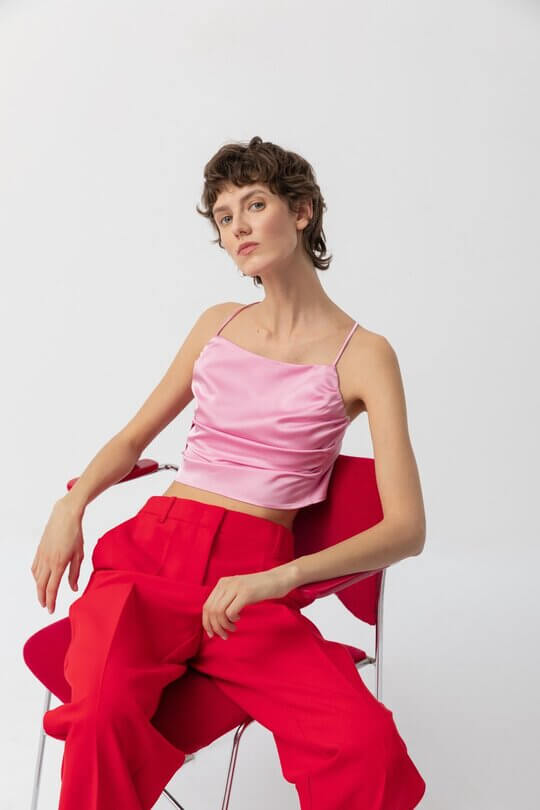 Satin Crop Top
