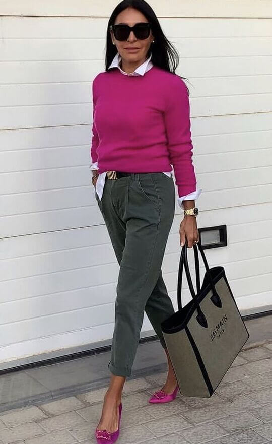 Shirt with sweater