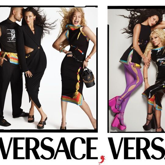 Versace's advertising campaign with the Hadid sisters