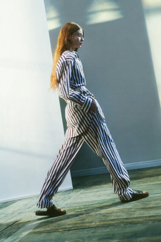 Striped suit by Victoria Beckham