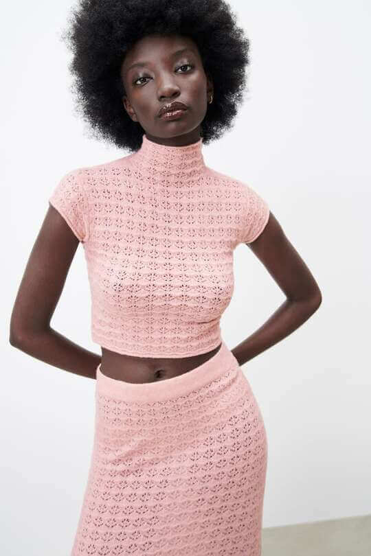 Lace top with Zara neck