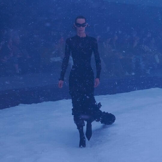 Blizzard at Balenciaga at Paris Fashion Week 2022-2023