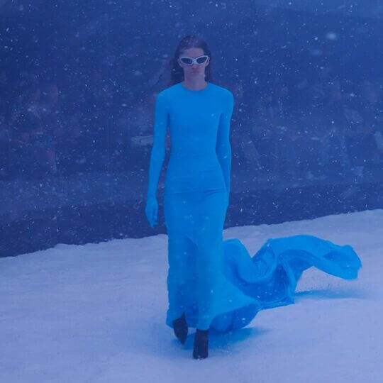 Dress by Balenciaga at Paris Fashion Week