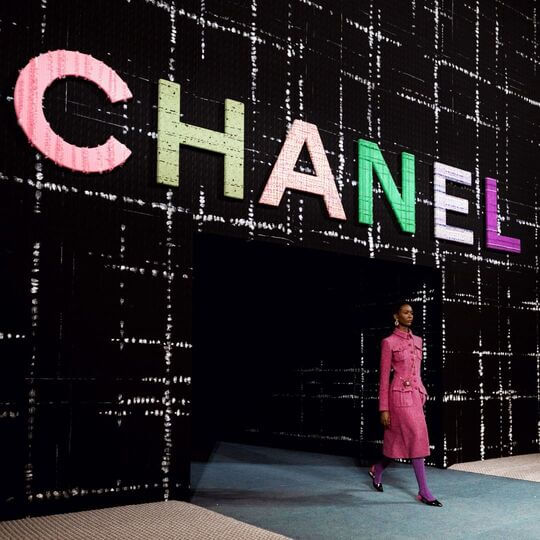Fashion show of the fashion house Chanel at the fashion week in Paris