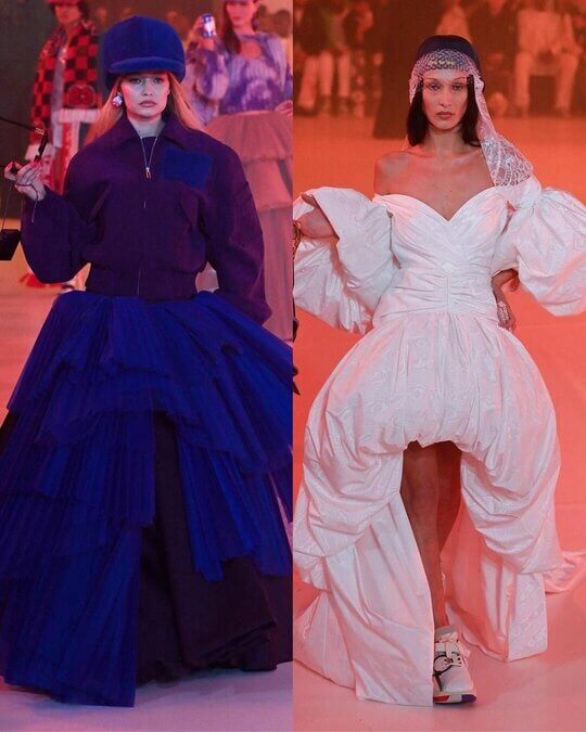 Bella and Gigi Hadid Off White
