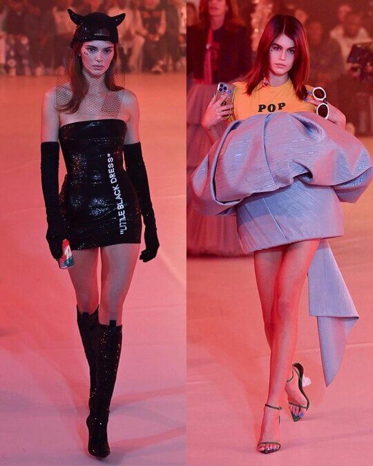 Kendall Jenner and Kaia Gerber Off White Show