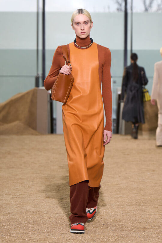 Leather dress by Chloe