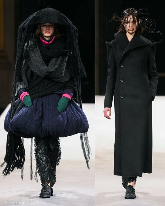 Yohji Yamamoto collection at Paris Fashion Week AW 2022-2023