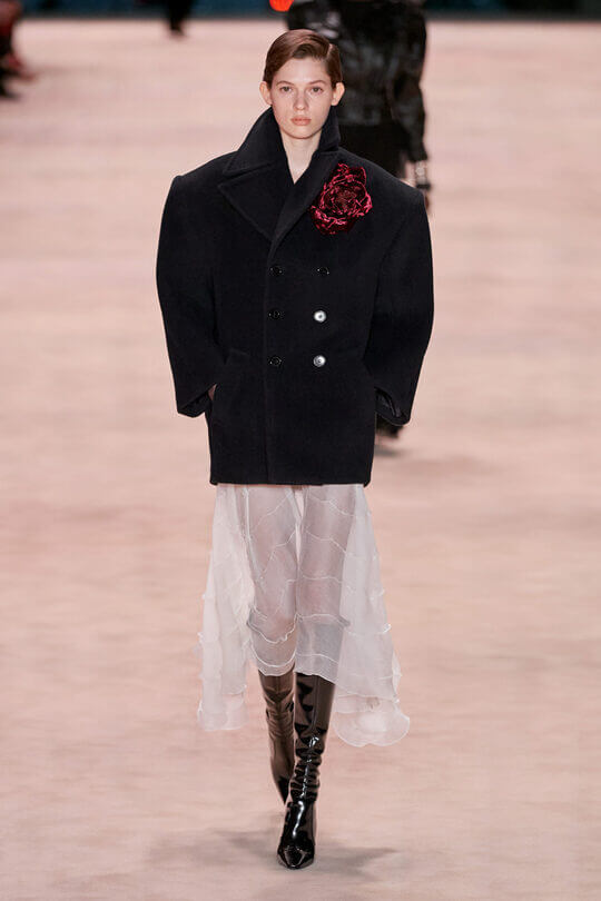 Short Coat Saint Laurent at Paris Fashion Week