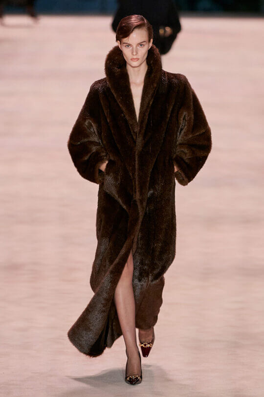 Saint Laurent fur coat from the fall-winter collection