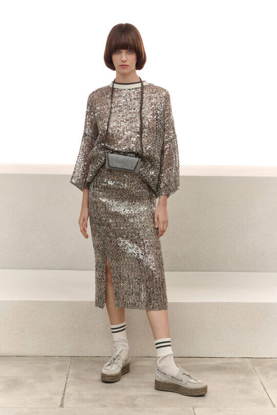 Brunello Cucinelli sequinned suit