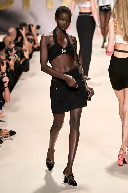 Suit with mini skirt Chanel