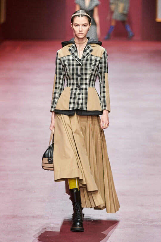 Unconventional cut suit by Dior