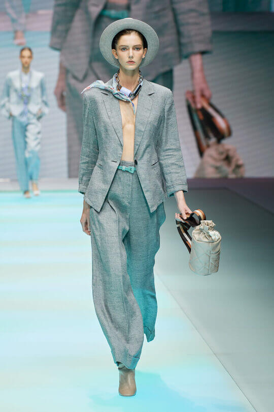 Fashionable suit with wide pants Emporio Armani