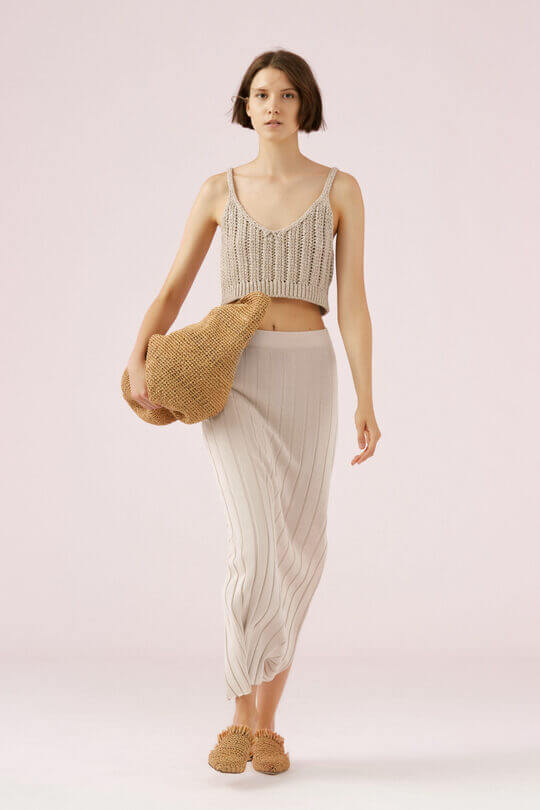 Knitted suit with tight skirt Fabiana Filippi