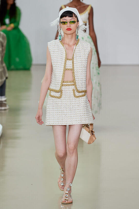 Giambattista Valli summer tweed suit with skirt