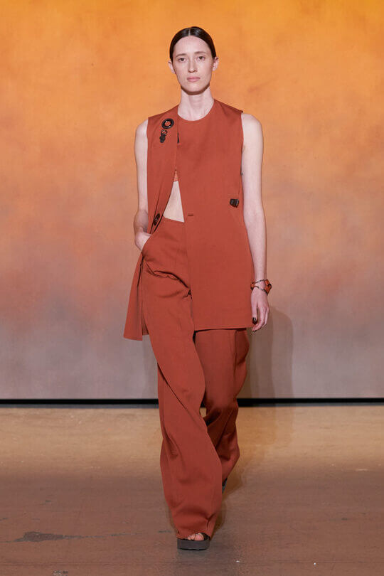 Women's suit with vest instead of jacket Hermès