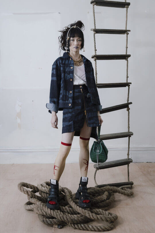 Skirt suit with Vivienne Westwood shirt